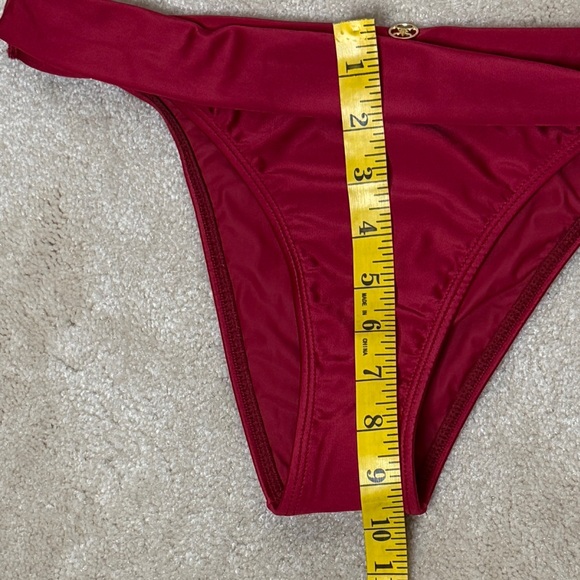 VIX Paula Hermanny Bia Red Bikini Bottoms Womens Brazilian Size L - Picture 6 of 9
